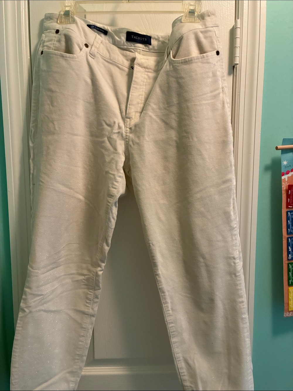 Talbots White Slim Straight Jeans - Womans